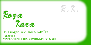 roza kara business card